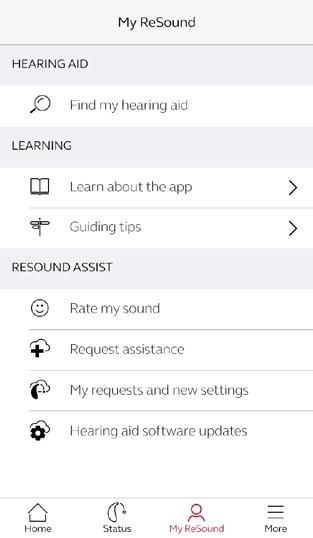 ReSound Assist: Hearing care wherever you are If you need more fine-tuning than the ReSound Smart 3D app offers, you can use ReSound Assist for direct access to help from your hearing care