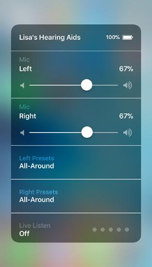 Control of your hearing aids built into your iphone, ipad or ipod touch How to access basic hearing aid controls (triple click)