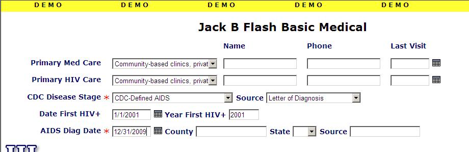 AIDS Diagnosis Date Enter the client s