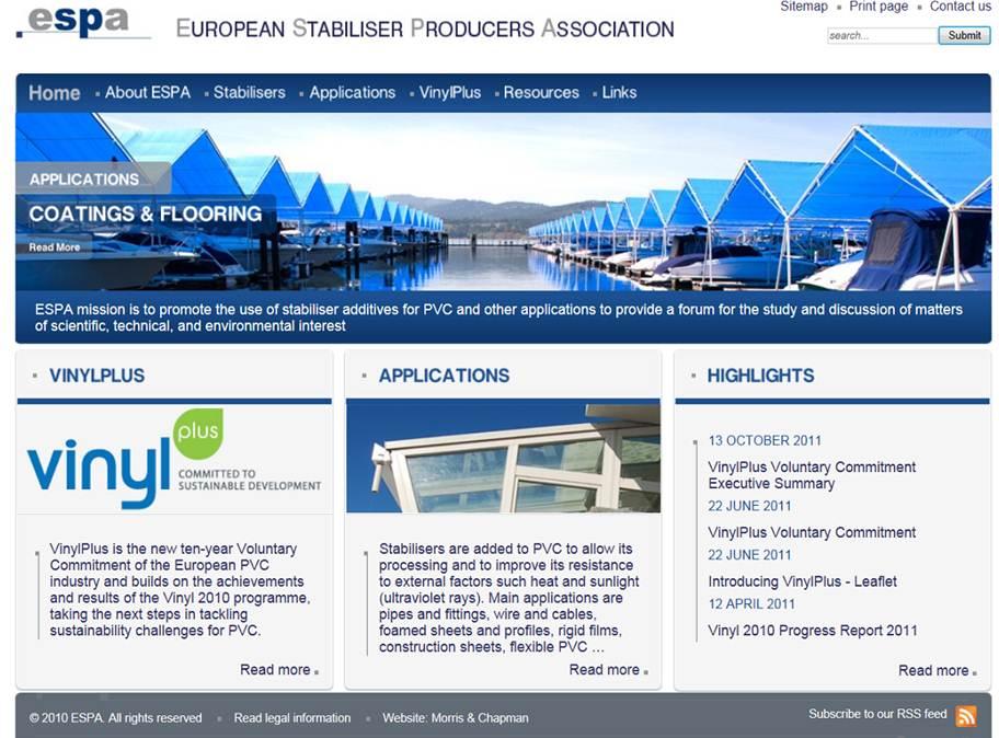 Communication: website New ESPA website