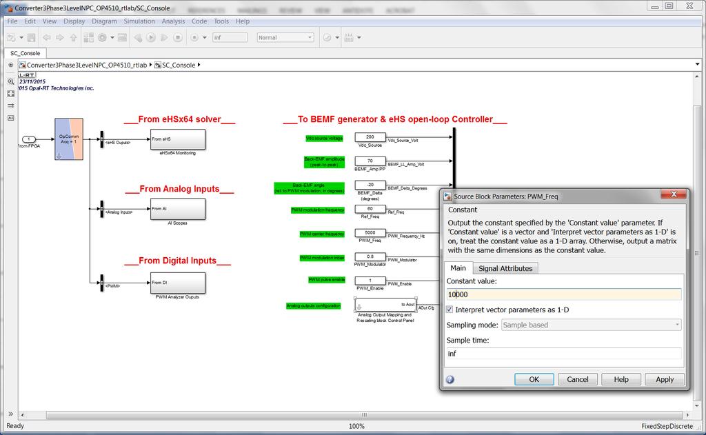 CONTROLLING THE SIMULATION Simulation operating conditions can be modified directly from the console.