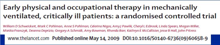 Daily Physical and/or Occupational Therapy Critically ill