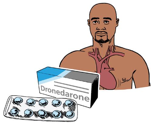 Dronedarone About this medicine Dronedarone is a medicine used to keep the heartbeat normal in patients