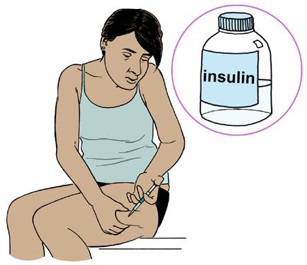 insulin, which is a substance the body makes to regulate