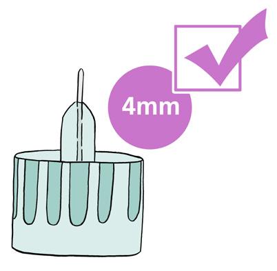 4 millimetre needles are the safest to use for