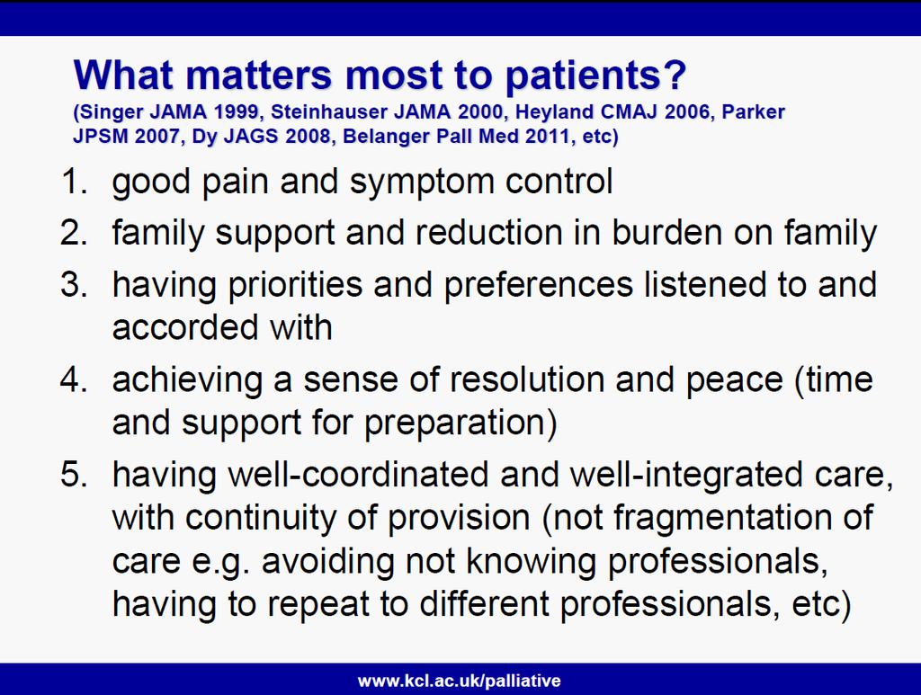 What patients need