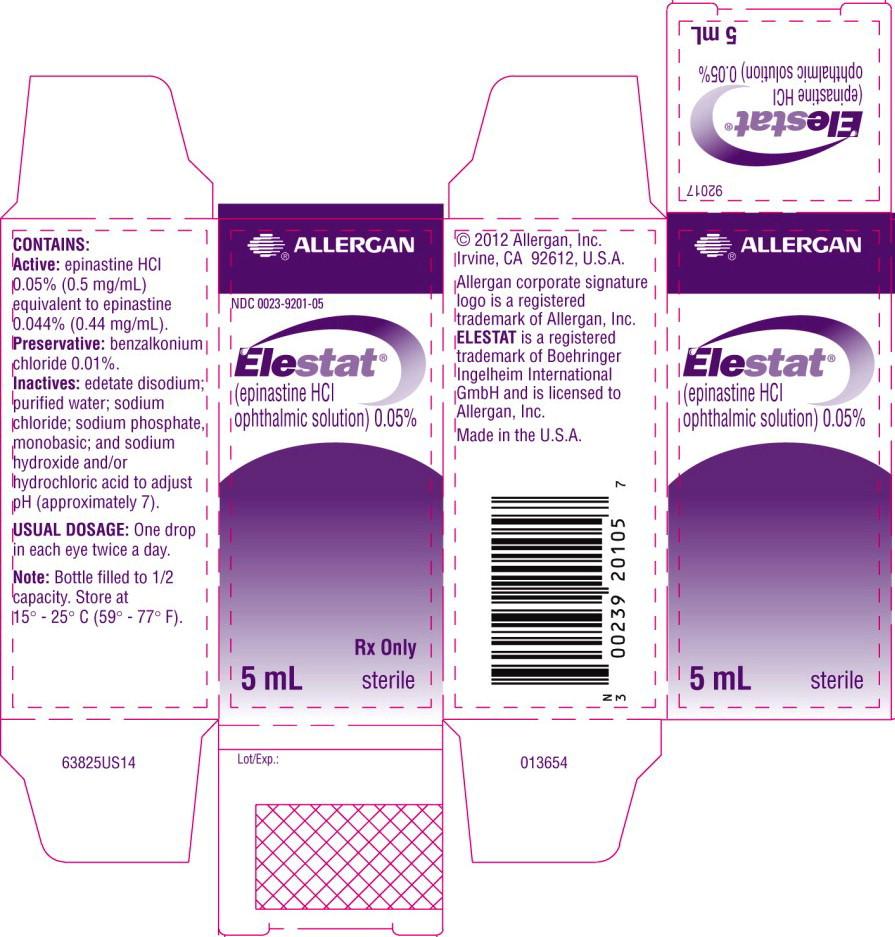 ELESTAT epinastine hydrochloride solution/ drops Product Information Product T ype HUMAN PRESCRIPTION DRUG