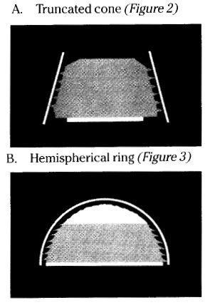 (threaded cylindrical surfaces, conical, elliptical or semi-circular) secondary stability after bone