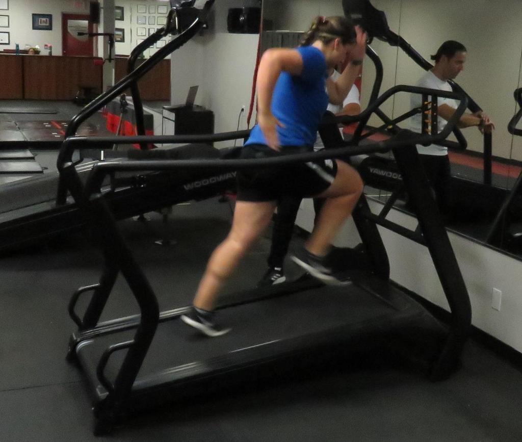 Is advantageous to weighted sleds or other resisted running,