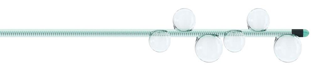 18 mm 60 mm 60 mm The catheter has three viewing windows each with a length of 60 mm beginning at the catheter tip.