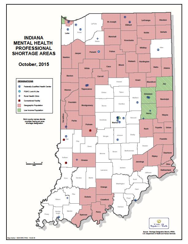 Indiana has the fourth largest shortage of substance abuse specialists, with just 18 providers
