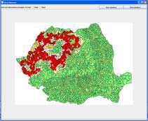 generation is created. In this case, the cells represent the Romanian map areas.