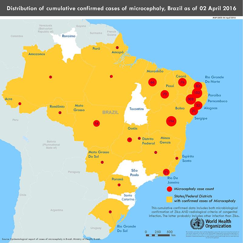 Zika Virus and Microcephaly 6906 cases of microcephaly