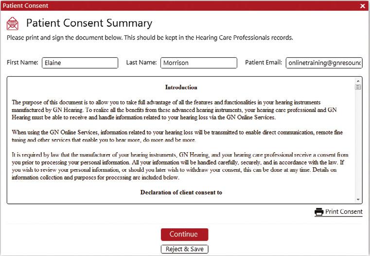 . Click Agree on each page of the consent process. + 4. Enter the patient s name and email address.