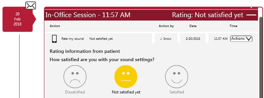 Only the hearing care professional can close them. Viewing patient s rating. Once a fitting or fine-tuned settings have been rated by the patient, an email notification will be received.