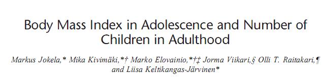 BMI IN ADOLESCENCE Obese adolescent /