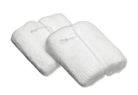 9cm 600 (50 s x 12) Throat Pack, Medium x 2 High quality, absorbent cotton pad with soft viscose cover High strength, securely attached removal cord for safety Robinson