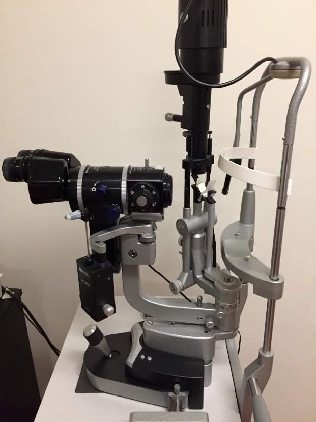 Slit Lamp Set Up o Align outer canthus o Magnification: start at 10x (low) o Beam height:
