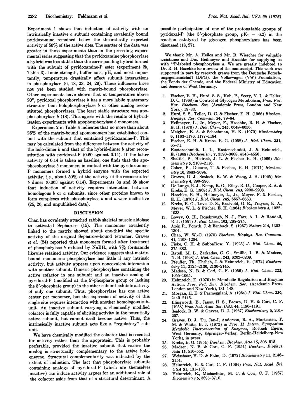 2282 Biochemistry: Feldmann et al.