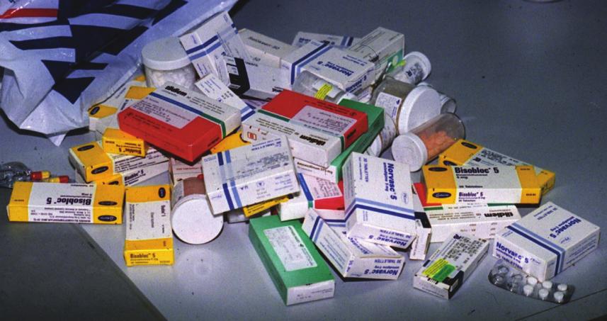 Chapter 4.1 (Figure 1). The bags contained a large number of predominantly unopened medication boxes.