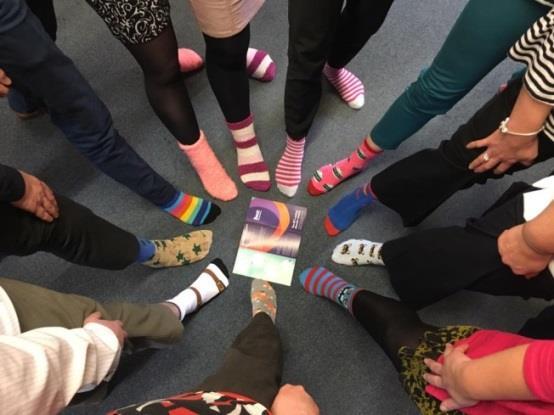 Winter 2017 continued Staff from Morecambe Bay CCG wore their brightest, boldest socks to work to raise awareness for Eating Disorders Awareness Week which ran from 26 February to 4 March.