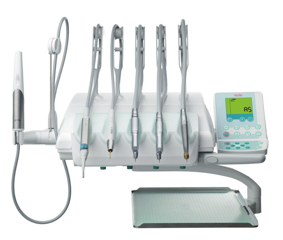 ALL INSTRUMENTS ARE PERFECTLY INTEGRATED WITH DENTAL UNIT ELECTRONICS, A FACTOR WHICH ENHANCES BOTH THEIR PERFORMANCE AND RELIABILITY AS A WHOLE.
