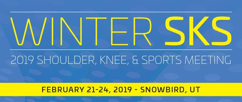 6:00 AM - 6:40 AM REGISTRATION & BREAKFAST THURSDAY, FEBRUARY 21, 2019 6:40 AM Welcome and Introduction Anthony A. Romeo, MD 7:00 AM - 8:30 AM SHOULDER INSTABILITY - PART I William N.