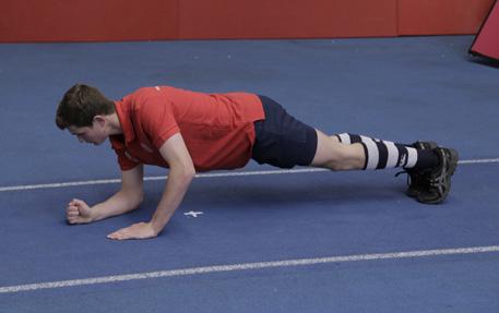 a press-up position Lower down to a front