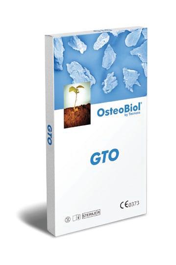 The new standard of excellence in biomaterials CHARACTERISTICS OsteoBiol GTO is a bone grafting material of heterologous origin.
