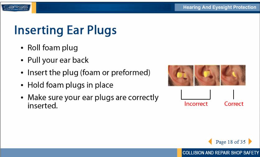 How to insert ear plugs: Roll