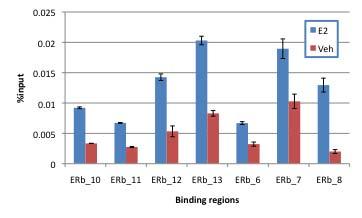 A. B. Figure 3 Validating novel ERbeta binding regions