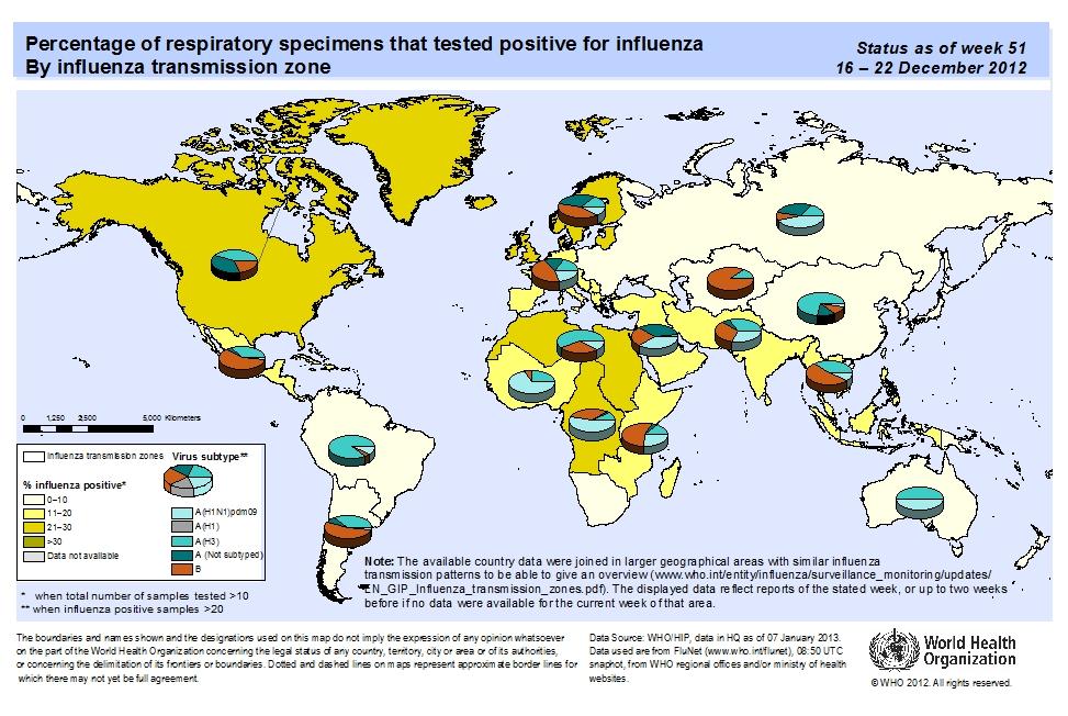 Update N 176 04 January 2013 Summary Reporting of influenza activity has been irregular in the past two weeks due to the holiday season in many countries.