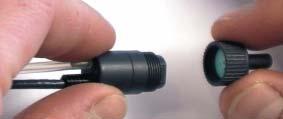 Sealing Probe Tip with the small acoustic and air pressure channels The cleaning of the acoustic and air pressure