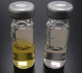Right picture: Eluting with % methanol (L) vs. n-hexane/acetone (7:3, v/v) (R). Patulin Y = 7157.55+2697.2*X R^2 =.9988 W: 1/X 6 Area 5 1 2 ng/ml Figure 4.