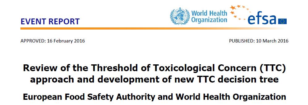Rationale To continue (joint) validation and (consistent) implementation of harmonised methods for chemical risk assessment such as TTC, read-across, omics etc.