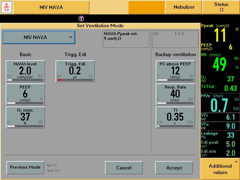 -If Edi max is < 5 μv, decrease the NAVA level.