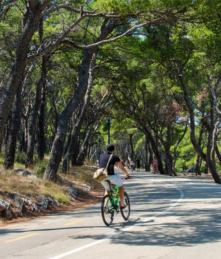 Cycling the coast of Split The highlight of cycling tours in Dalmatia is, without doubt, Split, a city characterized by turbulent and rich history that still leaves its