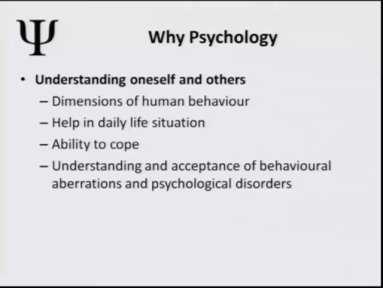 Introduction to Psychology Prof.