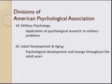 The seventeen division is, the counseling psychology division again one of the most popular ones which engages into education and training scientific investigation practice and diversity they also do