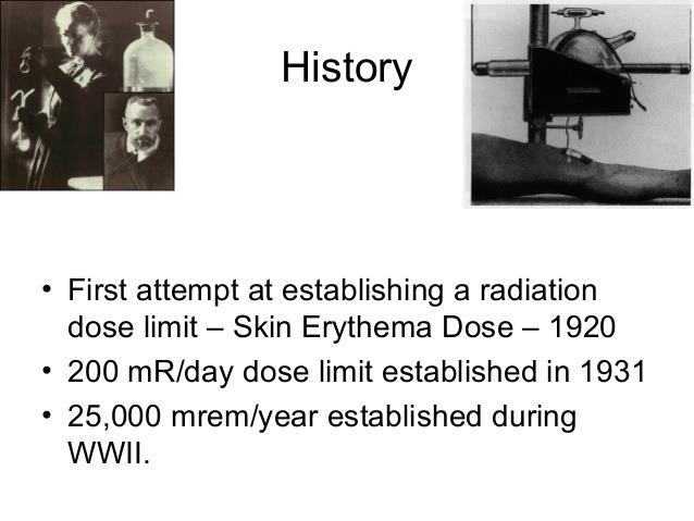 Today s radiation dose limits: 5