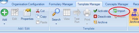 For Clinical Templates 1. Navigate to Template Manager or Resource Publisher (dependant on your version of Emis) 2. Make sure you are in Templates and Protocols 3.