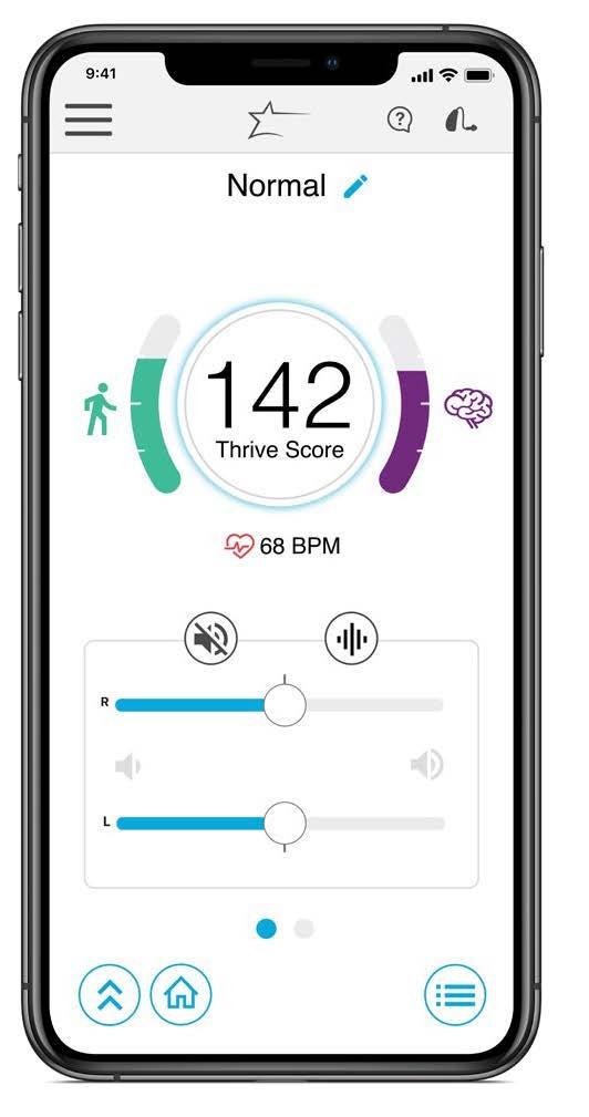 Thrive Hearing Control Application Apple Advanced Current Memory Thrive Virtual Assistant Settings User Guide Connection Status Edit Memory/Geotag Body