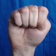 Fist (with thumb-inside) : e.