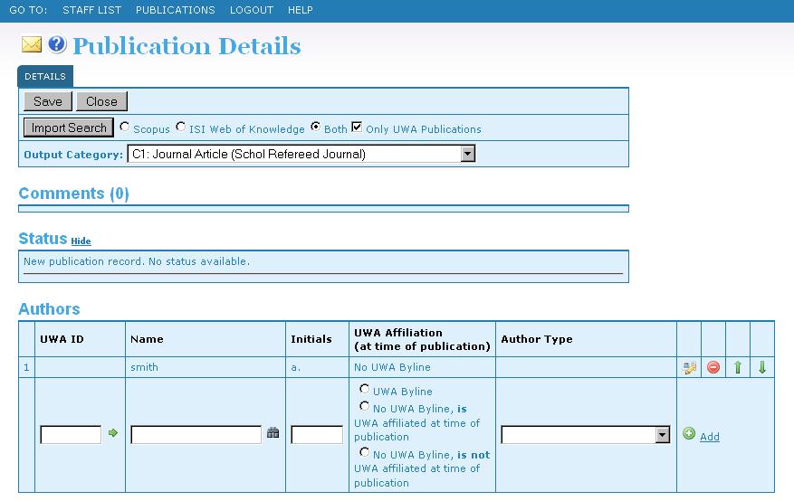 Importing publication details (cont) D A B A. Select a citation supplier, or both B.