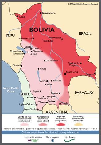 MALARIA Paraguay and Argentina : No significant risk of malaria in the regions hosting the rally (only very low risk in
