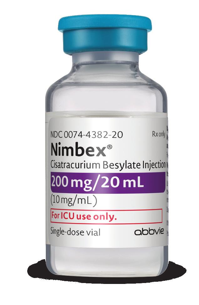 NiMBex Dosing Guidelines In the ICU, NiMBex is indicated to facilitate mechanical ventilation.