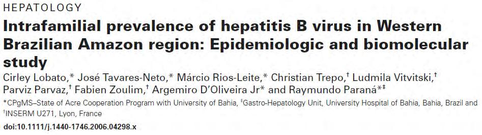 Viral particular aspects: Hepatitis