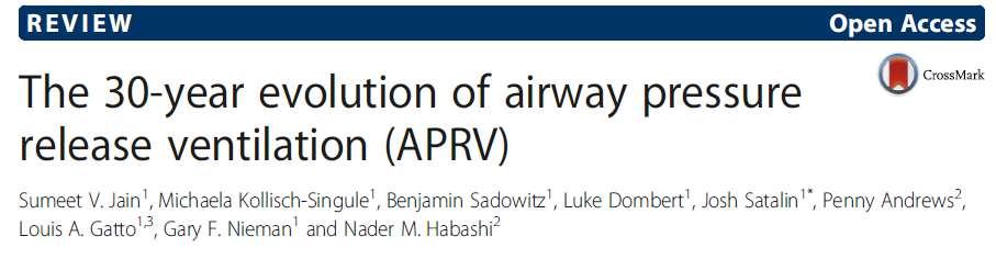 1. None of the studies reviewed showed a worse outcome using APRV as compared with CPPV 2. Many studies showing significant benefits in cardiopulmonary variables 3.
