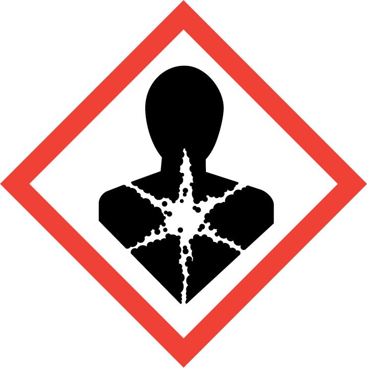 2A H319 Resp. Sens. 1 H334 Skin Sens. 1 H317 Full text of H-phrases: see section 16 2.2. Label elements GHS-US labeling Hazard pictograms (GHS-US) : Signal word (GHS-US) Hazard statements (GHS-US)