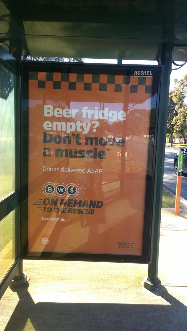The Marketing Communication 10. The complaint relates to the following poster that was placed on a bus shelter in Manning, Western Australia, on Manning Rd near the corner of Goss Avenue.